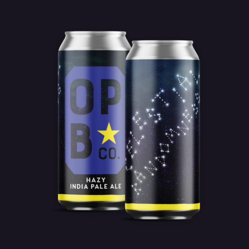 Digital rendering of randomness hazy IPA beer. 2 cans