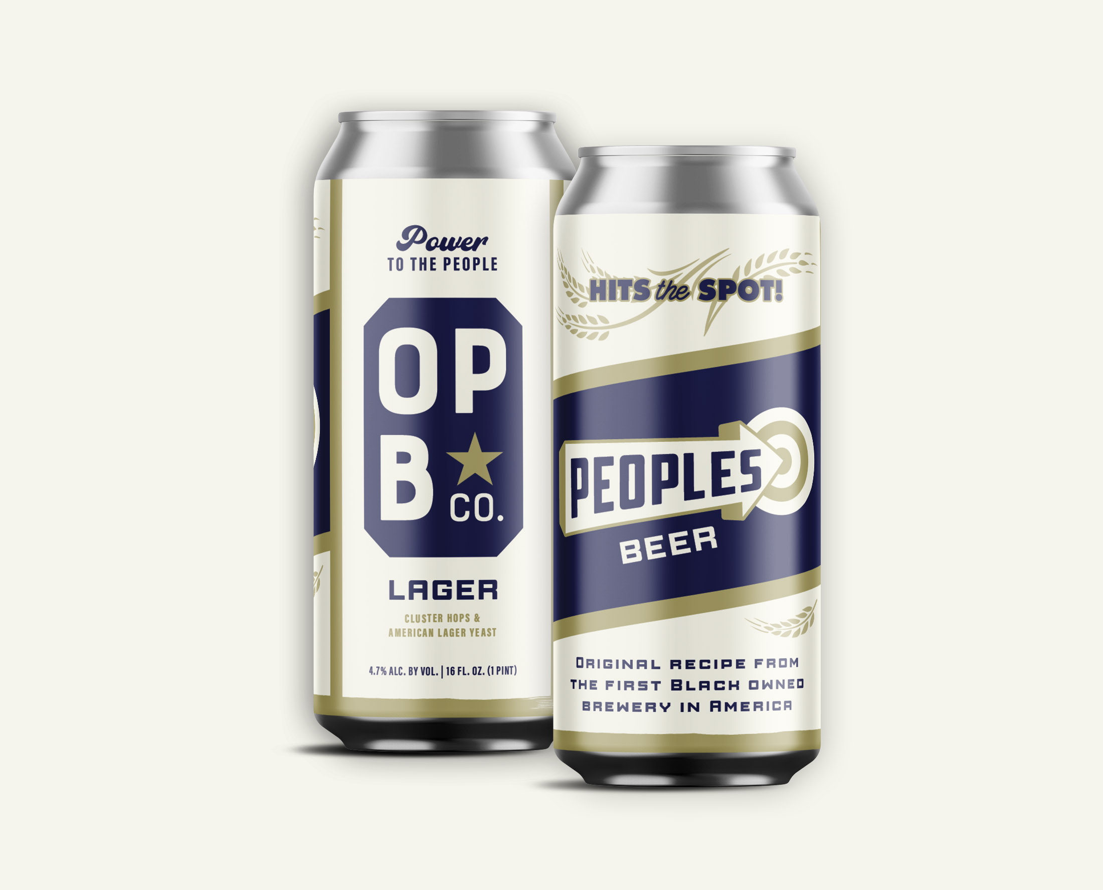digital rendering of The peoples Beer lager can. 2 cans.