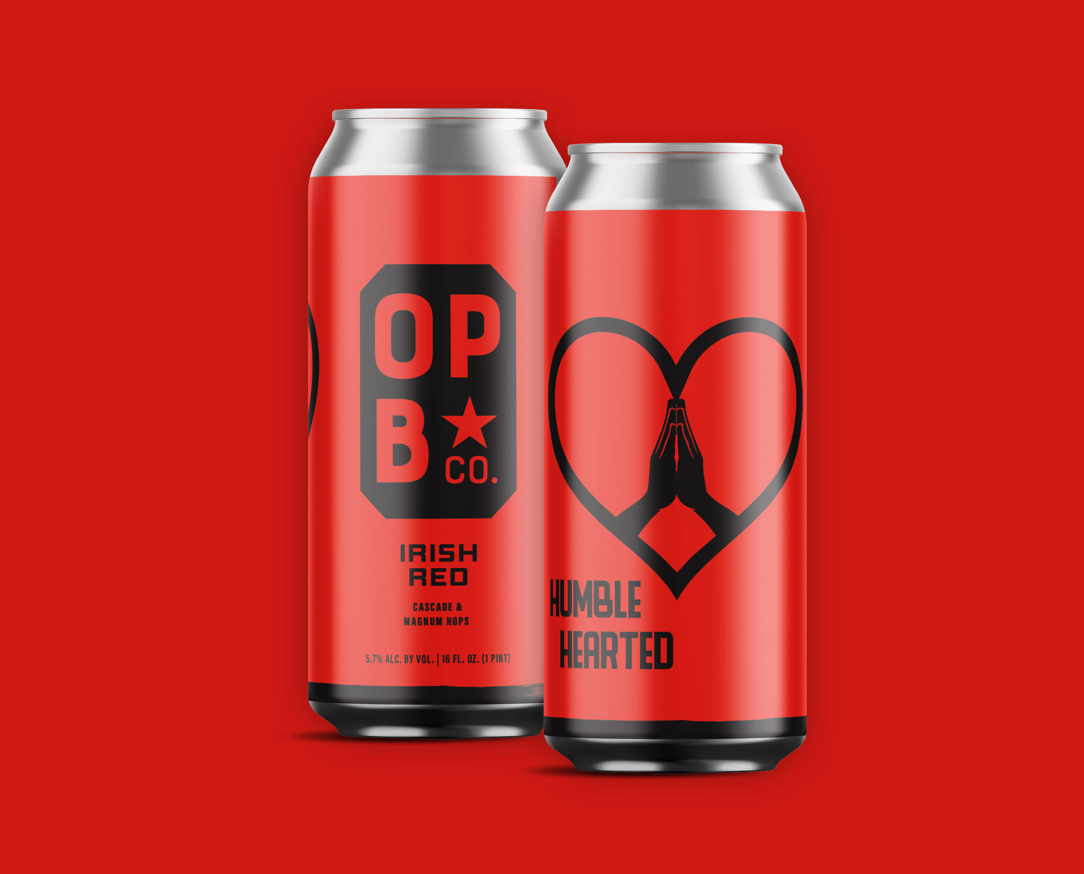 Digital rendering of Humble Hearted beer cans 2 cans