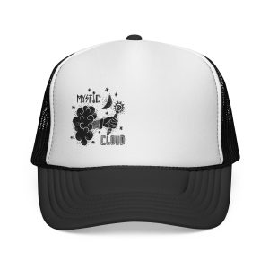 Mystic Cloud Trucker Cap — Distressed Moon & Stars Graphic Hat